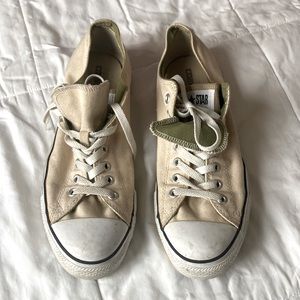Converse All Star Double Tongue Green Low Top men 11 Women 13